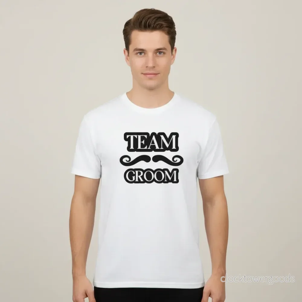 Team Groom Mustasch T-shirt – Svensexa Team Groom Mustasch T-shirt – Svensexa