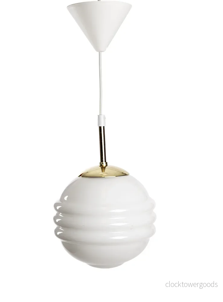 Vit glasglob – Olika Pendlar