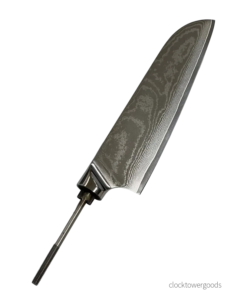 Santoku – rostfritt damaskstål, kockkniv 8″ med gängad sticktånge - Bild 2