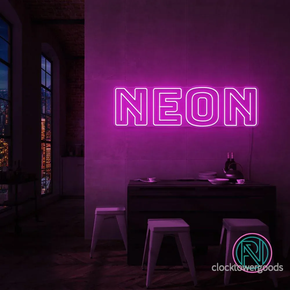 "NEON NEON" Led neonskylt. - Bild 2