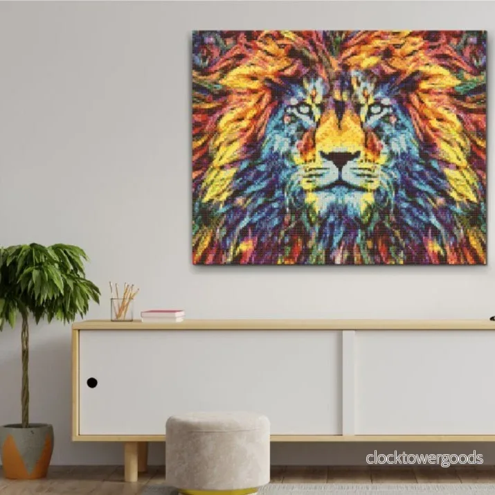 FÄRGRIKT LEJON- diamond painting - Bild 2