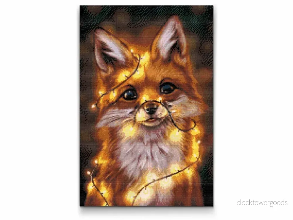 RÄV MED LJUSKEDJA – diamond painting RÄV MED LJUSKEDJA – diamond painting