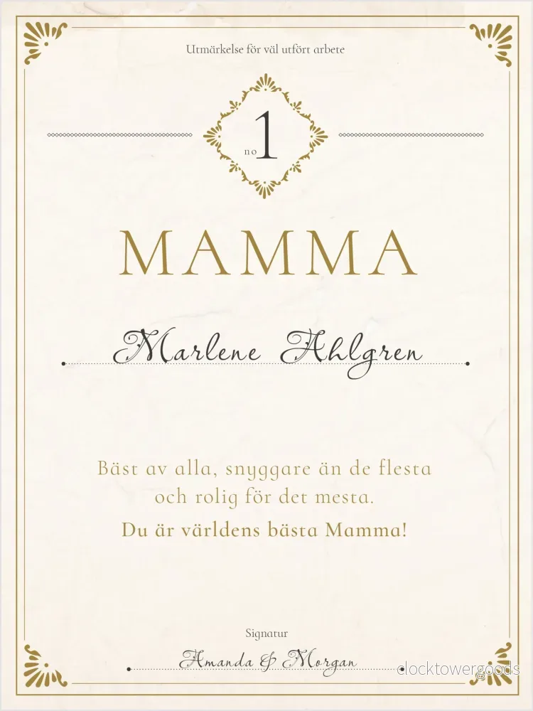 Mamma Diplom - Personlig Poster - Bild 2