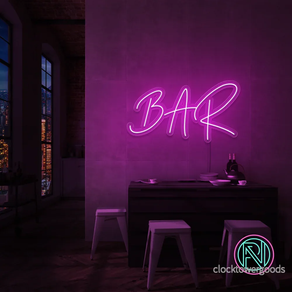 ”Bar” Led neonskylt. 55x100cm. ”Bar” Led neonskylt. 55x100cm.
