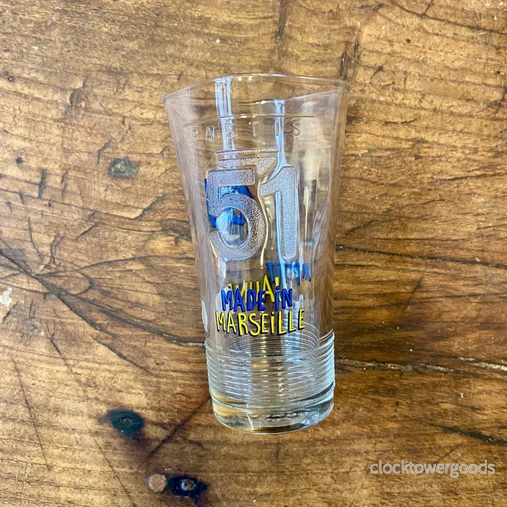 Vintage French Pastis 51 Glass – Made in Marseille