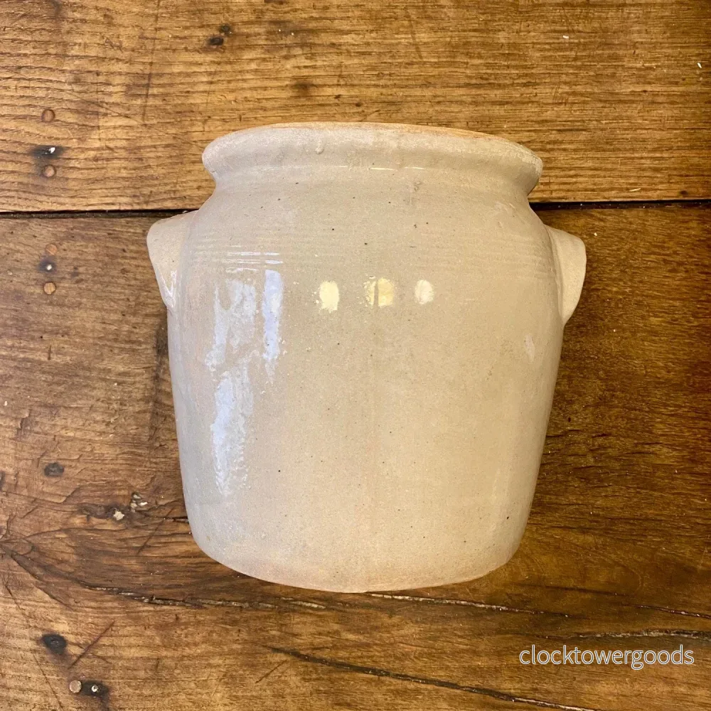 Vintage French Stoneware Pot with Handles Vintage French Stoneware Pot with Handles
