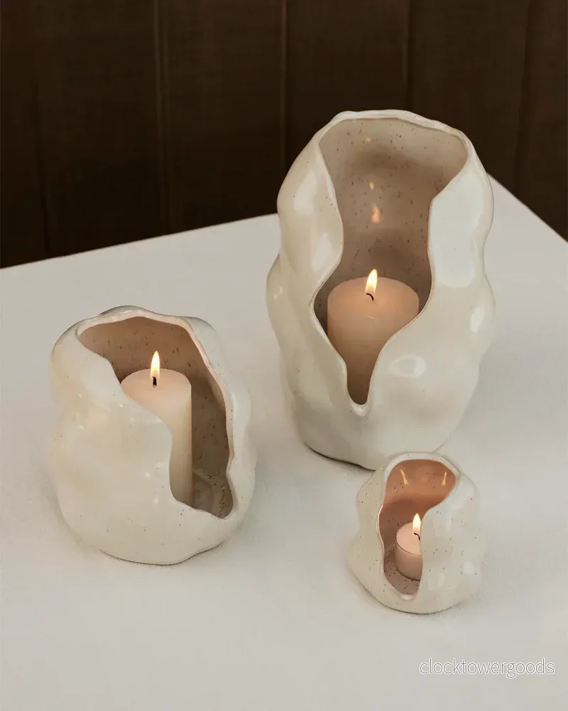 Hekla Ljusstake, Krämvit, Stor - Bild 2