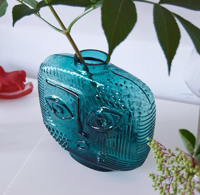 Vas Vitreum Luna, Blågrön, 19,5 cm - Bild 3