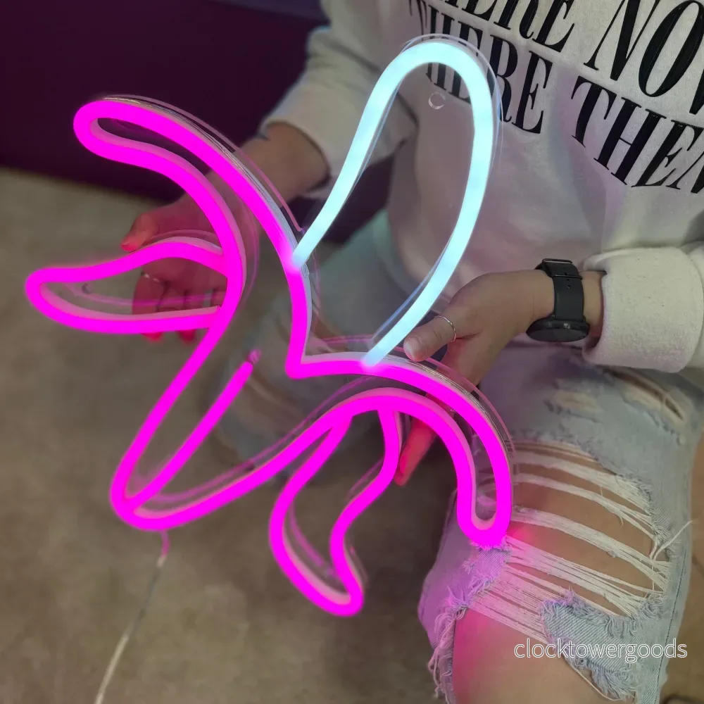 "Banan" Led neonskylt. Hot pink. - Bild 2