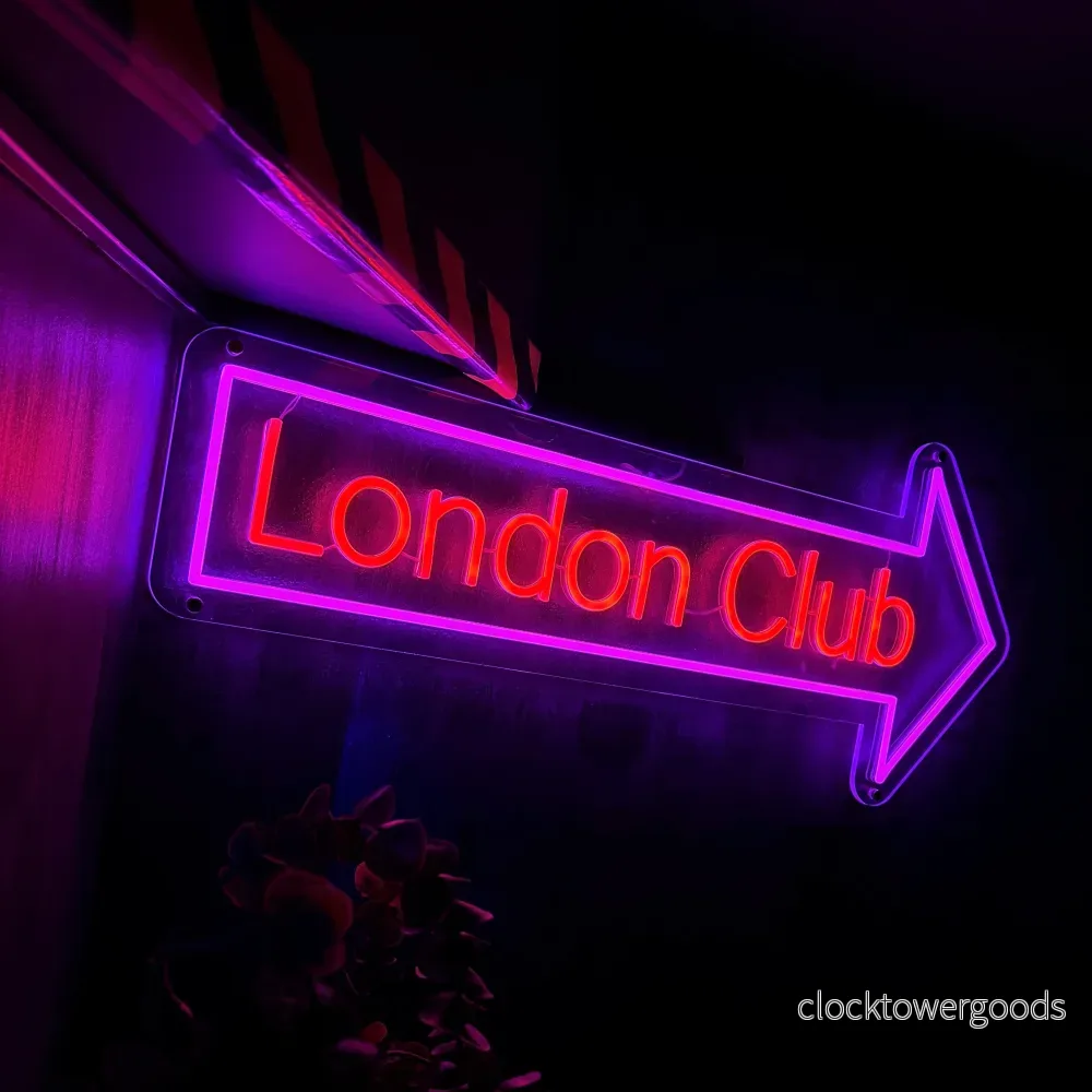 ”London Club” LED Neonskylt. ”London Club” LED Neonskylt.