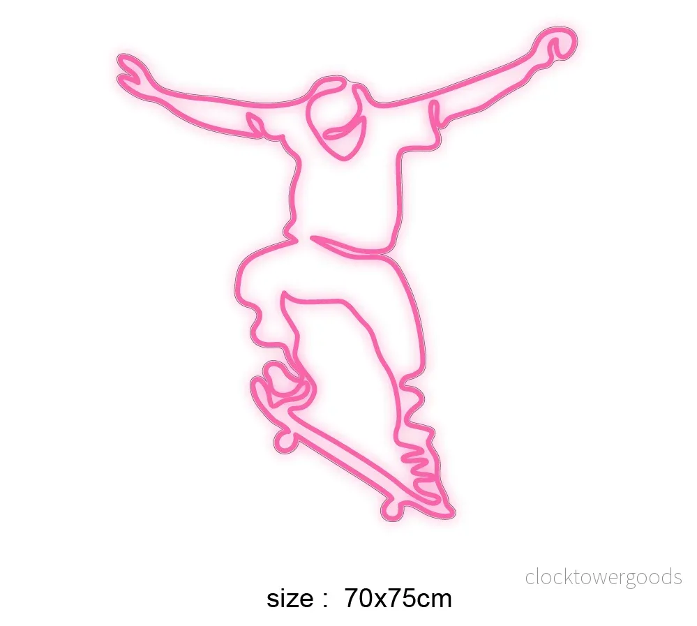 "Skate" Led neonskylt. - Bild 2