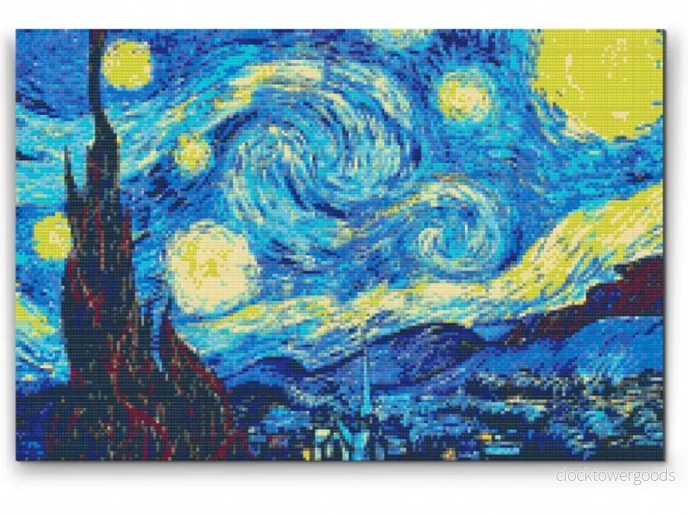 STARRY NIGHT av Vincent Van Gogh – diamond painting STARRY NIGHT av Vincent Van Gogh – diamond painting