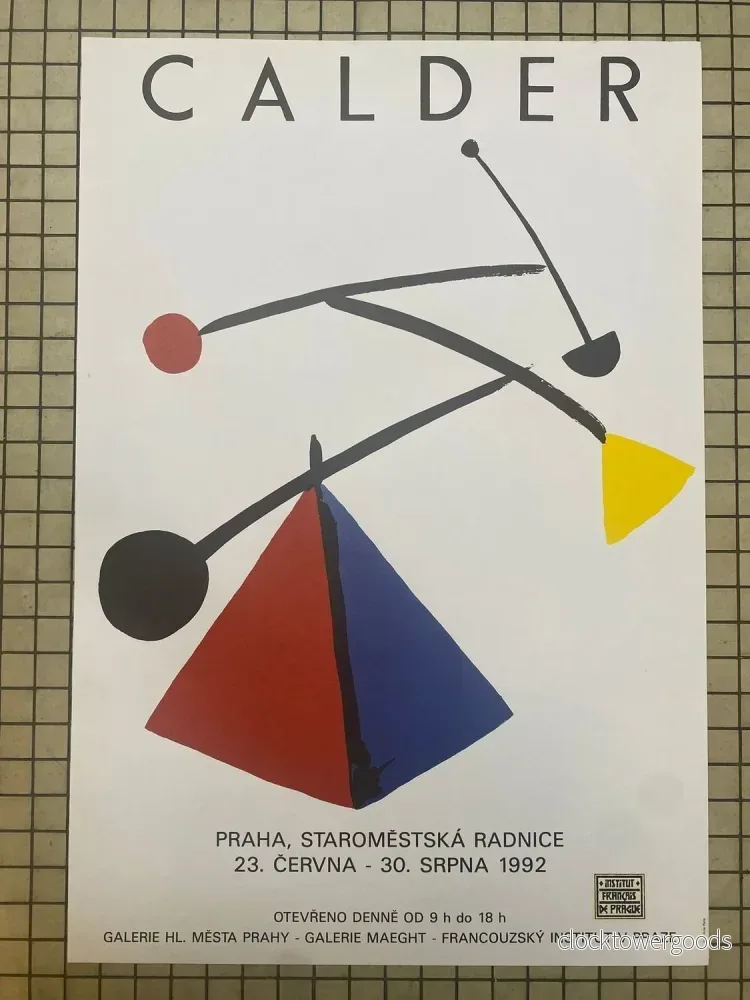 Vintage Alexander Calder Exhibition Poster – Prague 1992