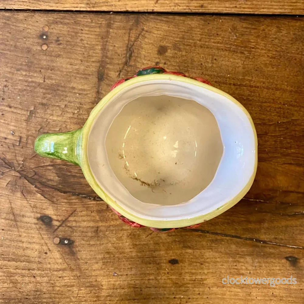 Vintage Strawberry Majolica Pitcher – 18 cm - Bild 3