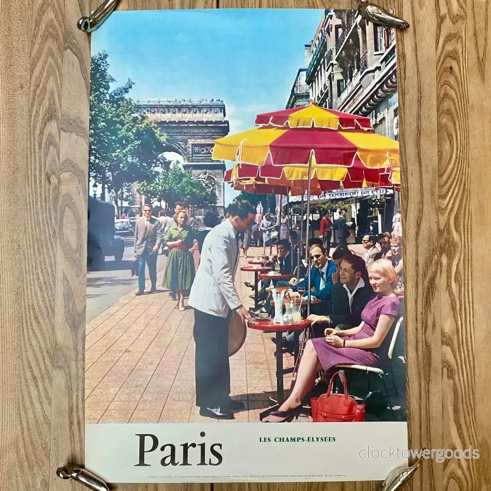 Vintage Paris Champs-Élysées Travel Poster – 1950s–60s Vintage Paris Champs-Élysées Travel Poster – 1950s–60s