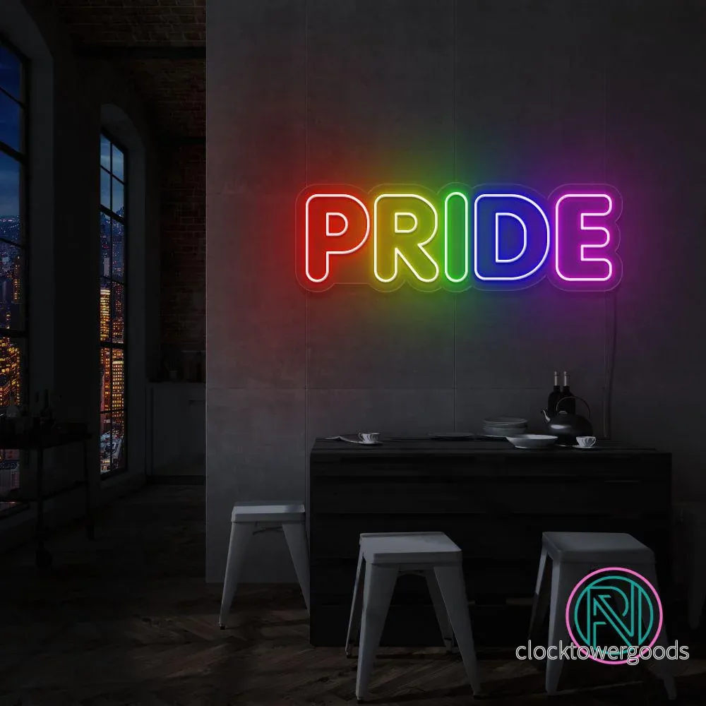 "PRIDE" Led neonskylt. - Bild 2