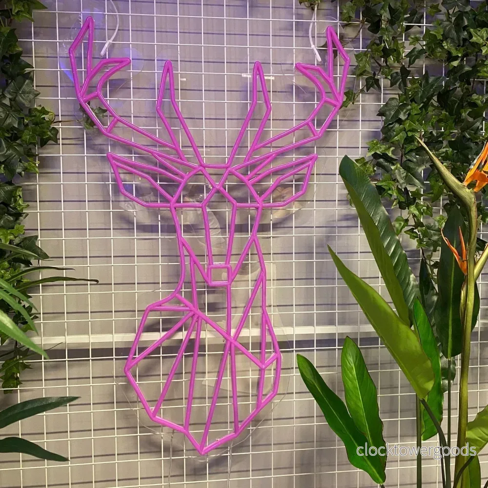 "RainDeer" Led neonskylt. Hot Pink. - Bild 3