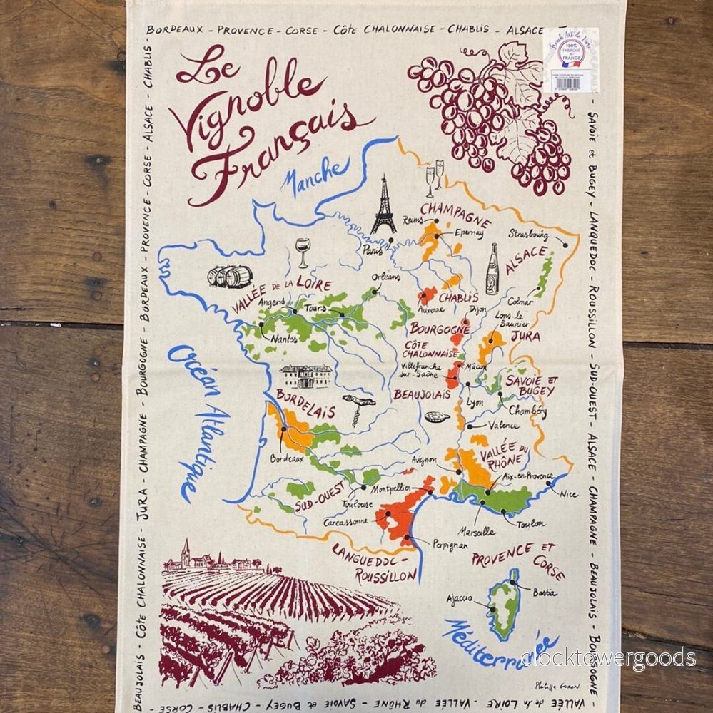 Le Vignoble Français Kitchen Towel