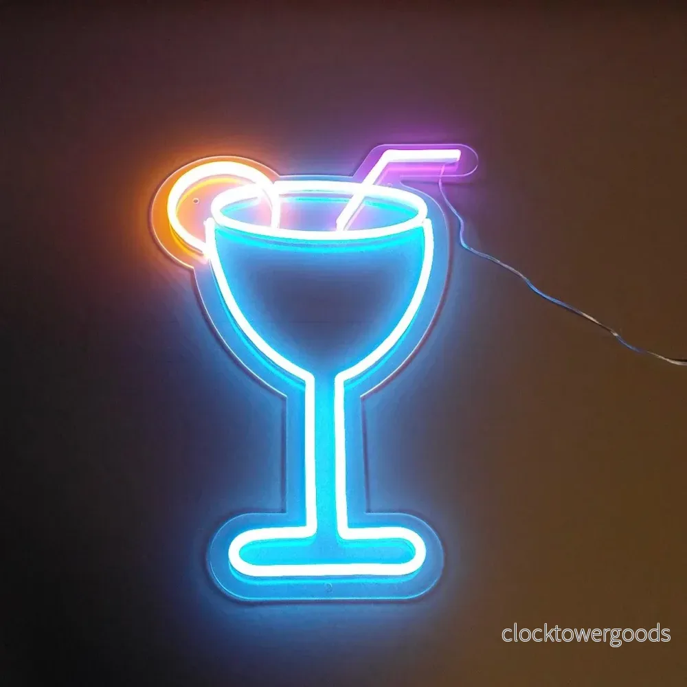 ”Cocktails” LED NEONSKYLT.