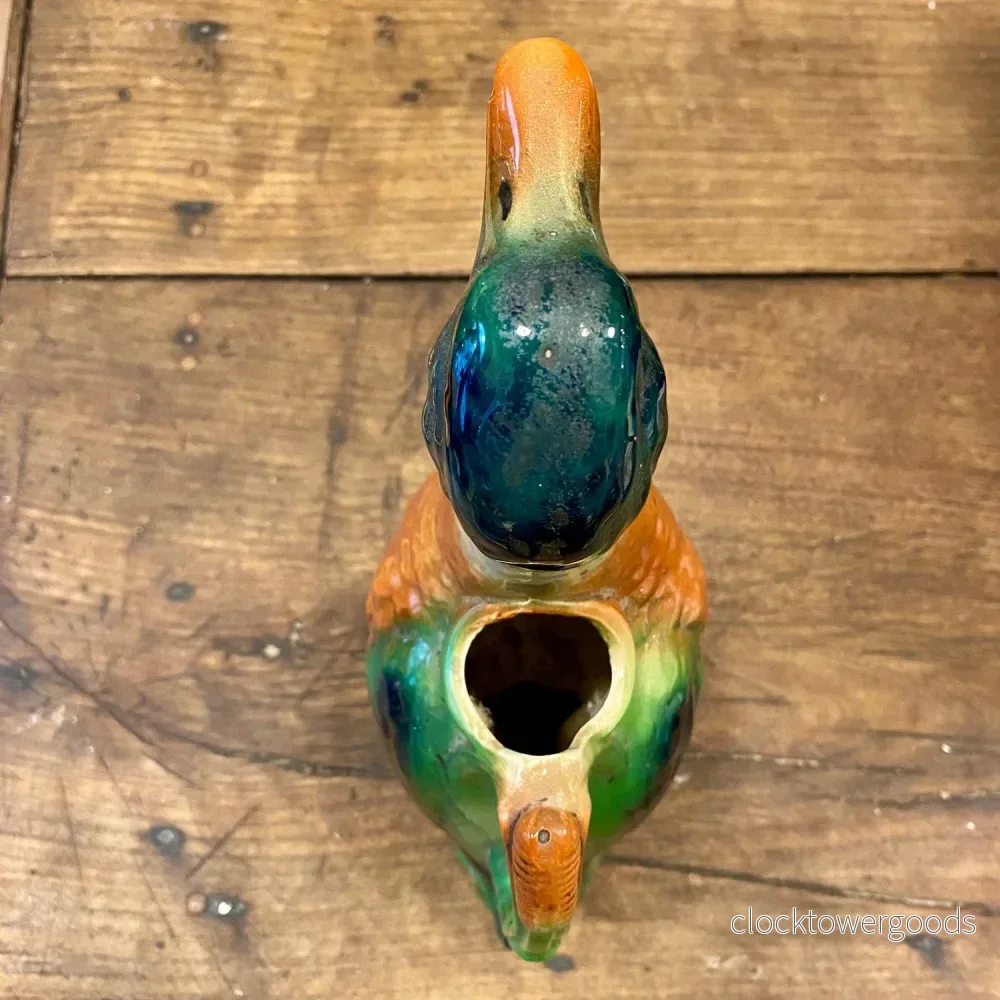 Vintage St Clément Ceramic Duck Pitcher – Multicoloured Glaze - Bild 3