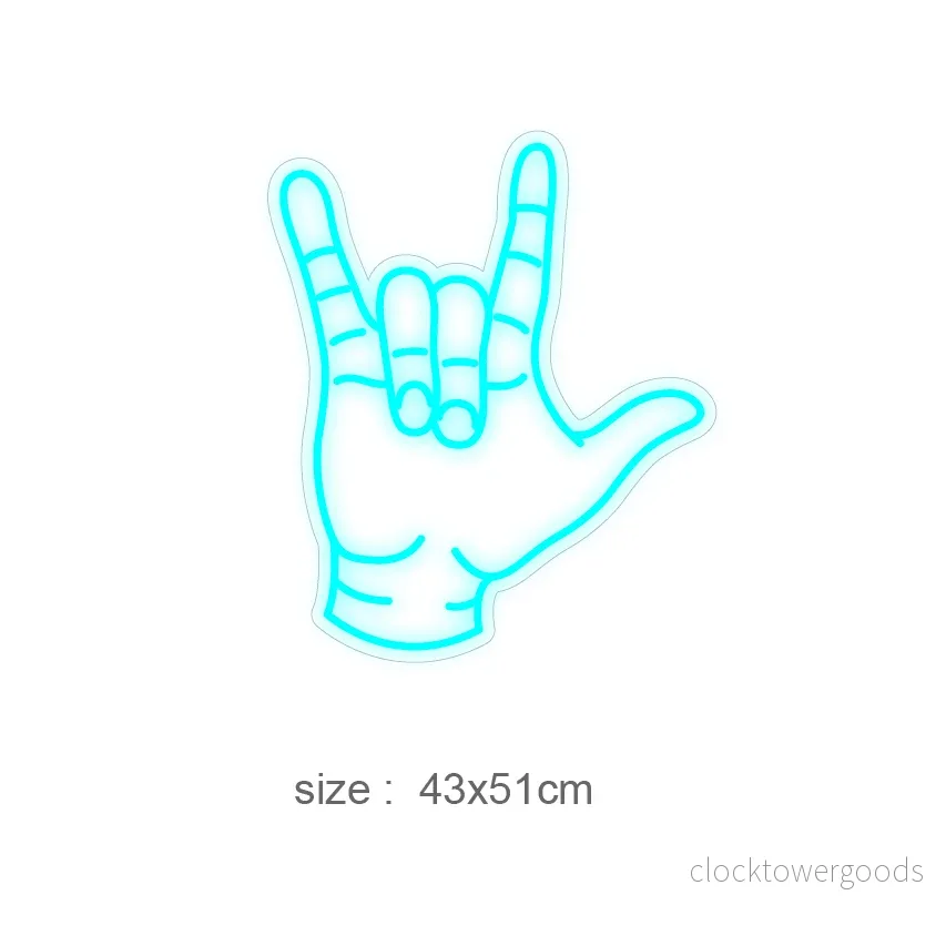"Love Hand" Led Neonskylt. - Bild 2