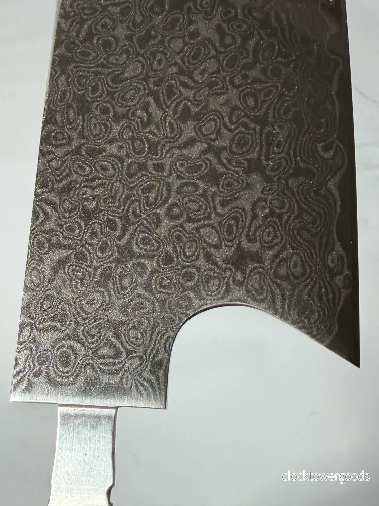 Kiritsuke kökskniv - kockkniv i rostfritt stål med damastmönster - Bild 3