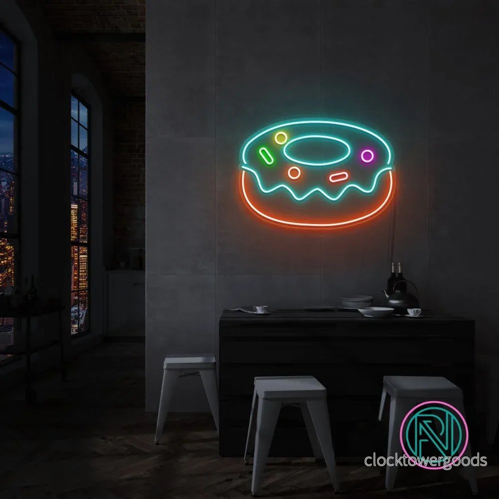 ”Donut” Led neonskylt. ”Donut” Led neonskylt.