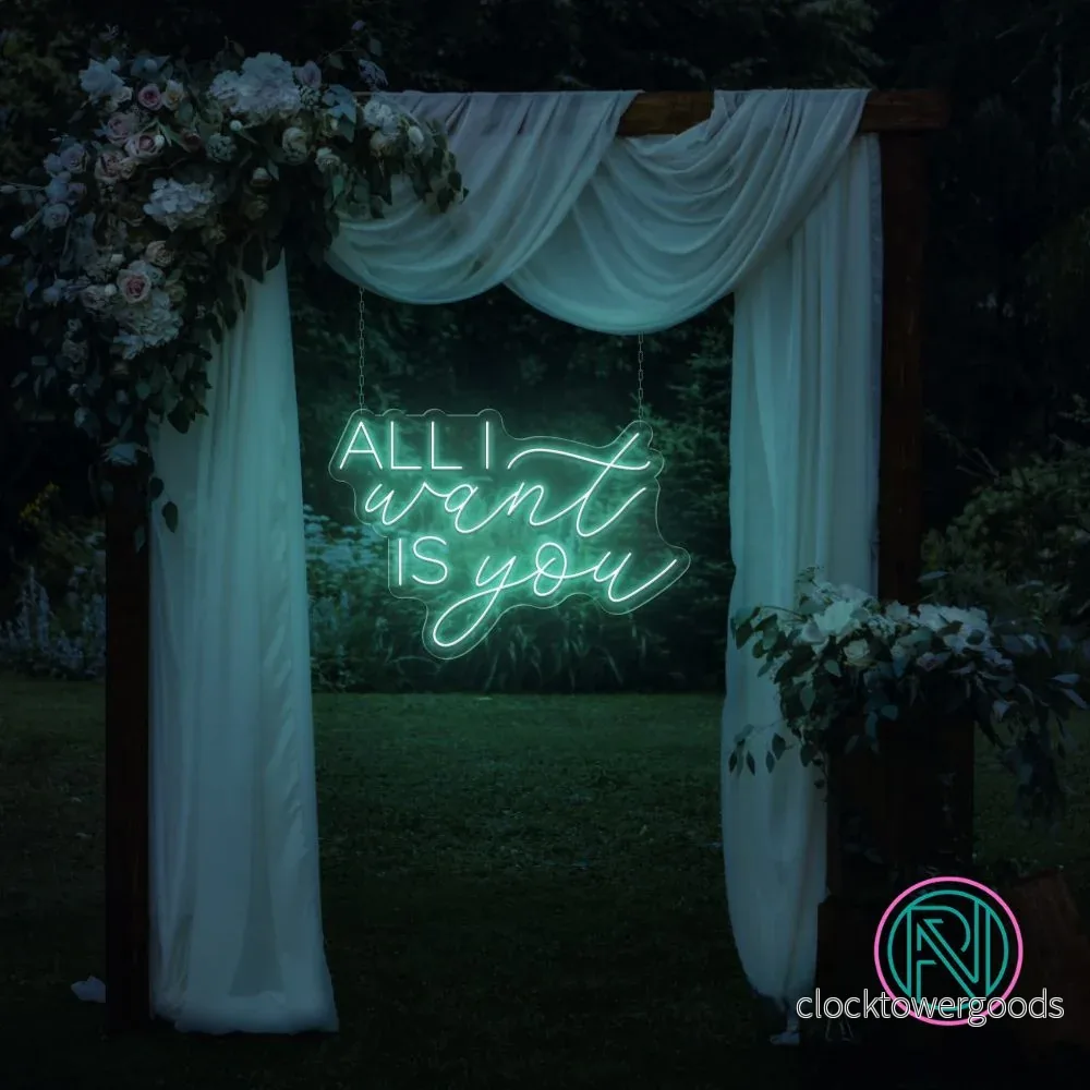 "ALL I want IS you" Led neonskylt. - Bild 3