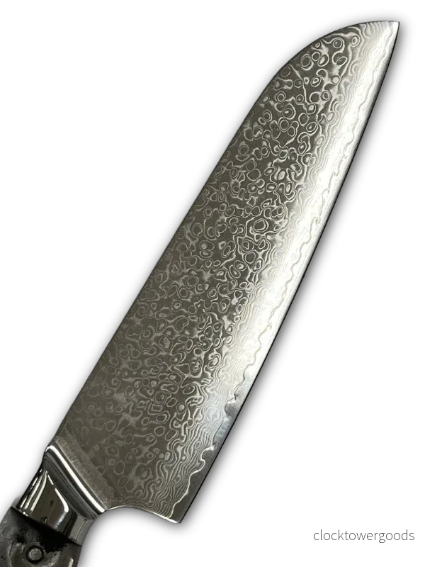 Santoku – VG10-damast, kockkniv 8″ med fulltånge och bolster