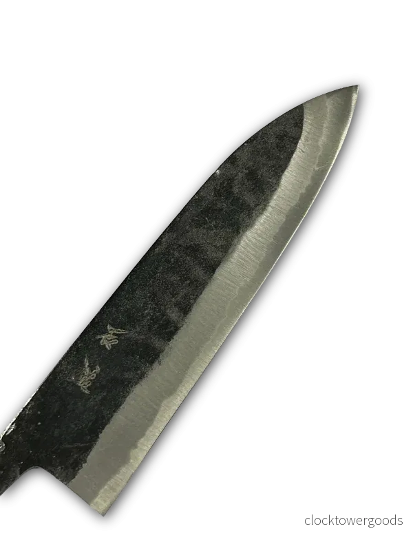 Kurouchi Santoku 165 Blue 2 japanskt handsmitt knivblad