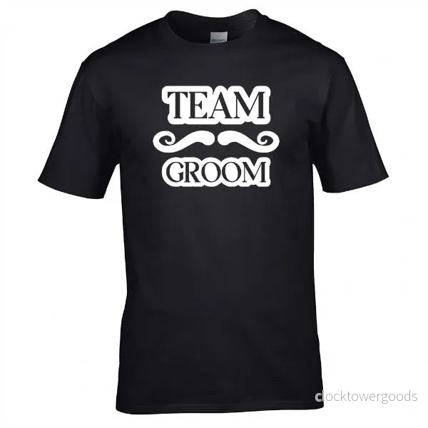 Team Groom Mustasch T-shirt – Svensexa - Bild 3