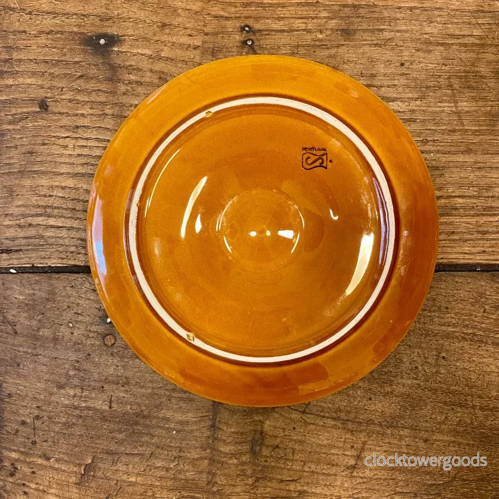 Vintage Portuguese Oyster Plate – Amber Brown - Bild 2