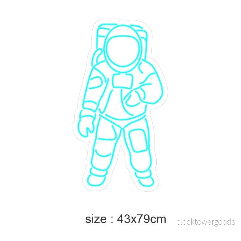 Neonskylt "SPACEMAN" 79x43 cm. Välj önskad färg. - Bild 2