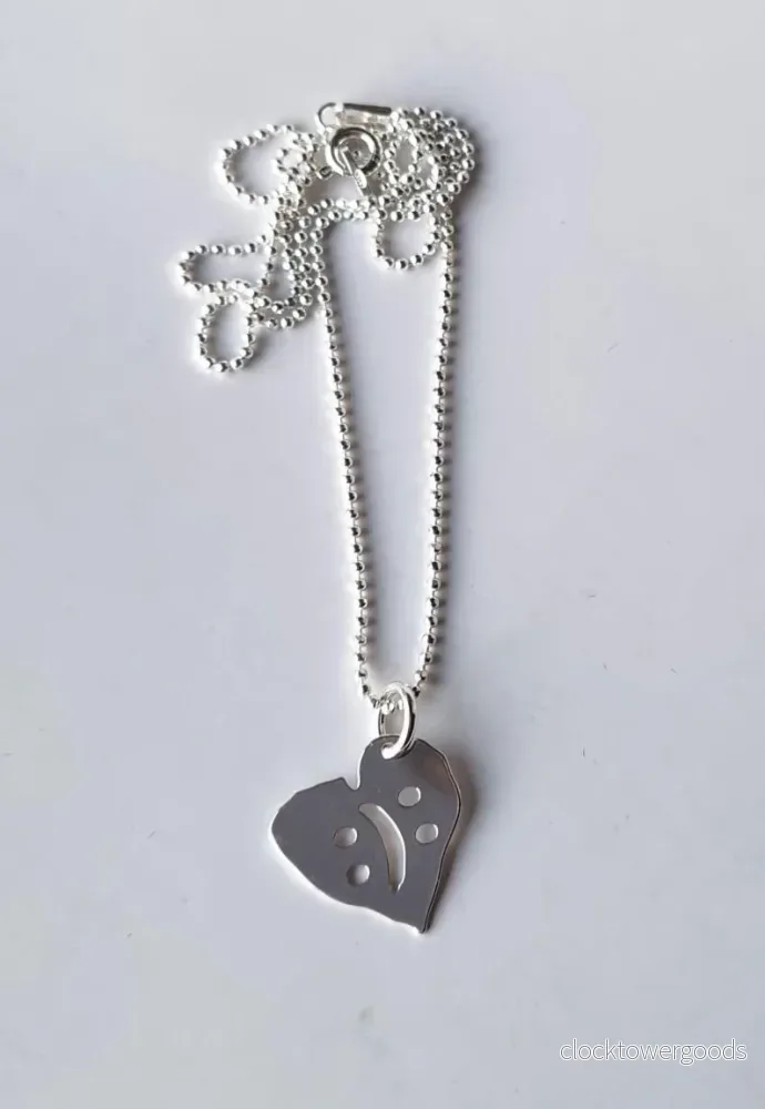 Halsband hjärta i silver