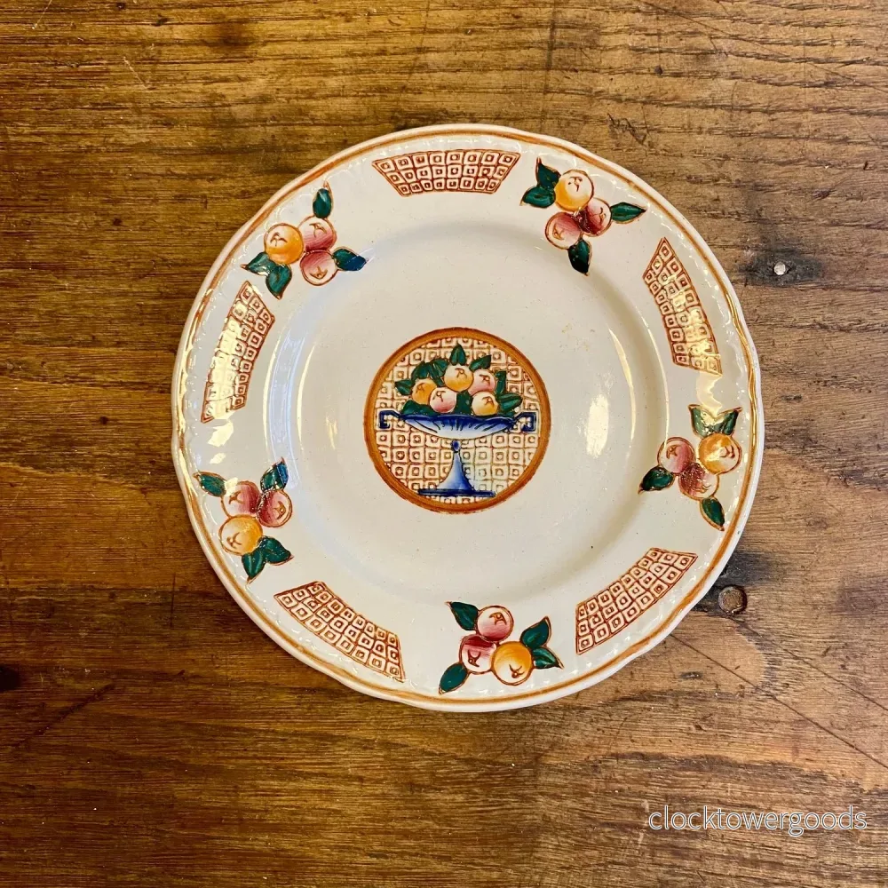 Vintage Longwy “Maurice” Dessert Plate – Fruit Motif Vintage Longwy “Maurice” Dessert Plate – Fruit Motif