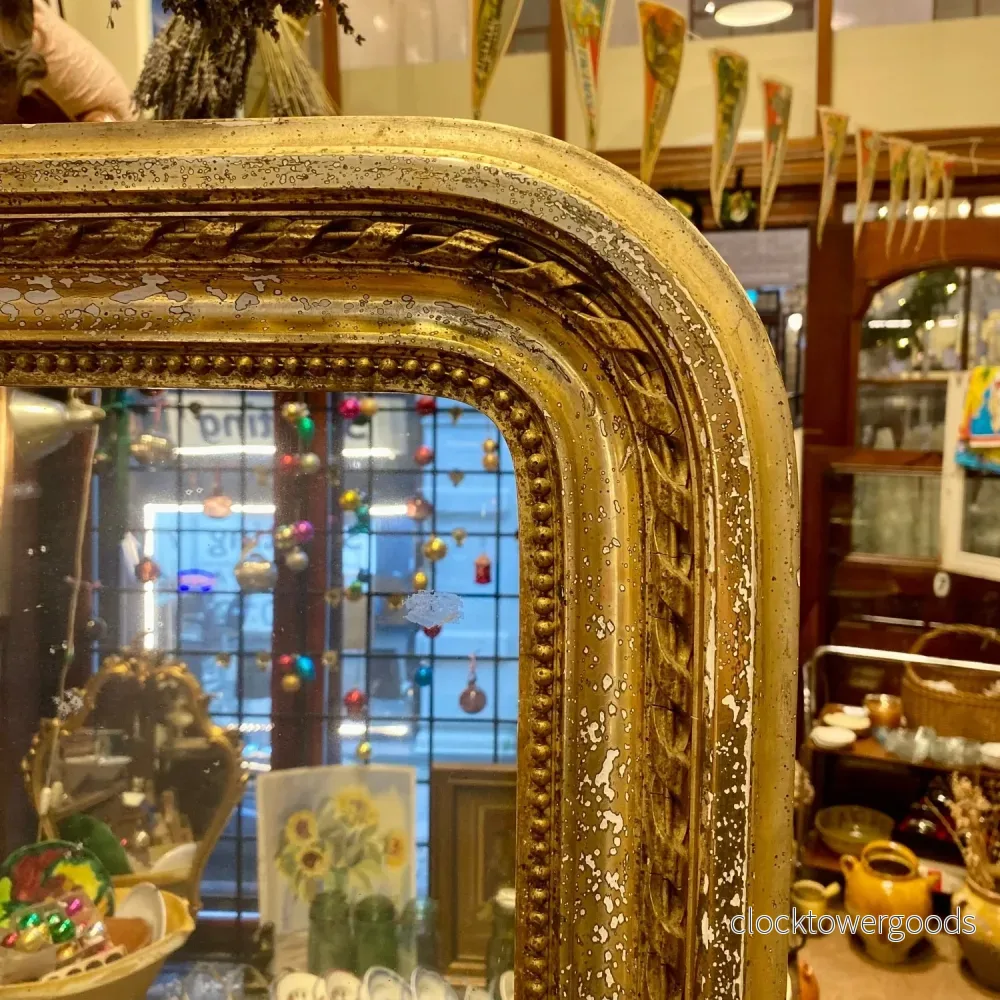 Large Louis-Philippe Giltwood Mirror - Bild 3