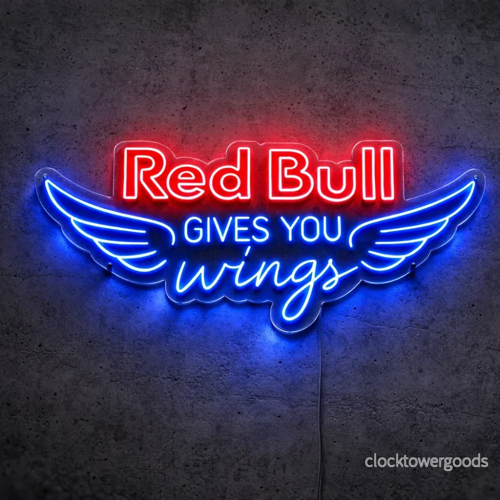 ”Red Bull gives you wings” Led Neonskylt