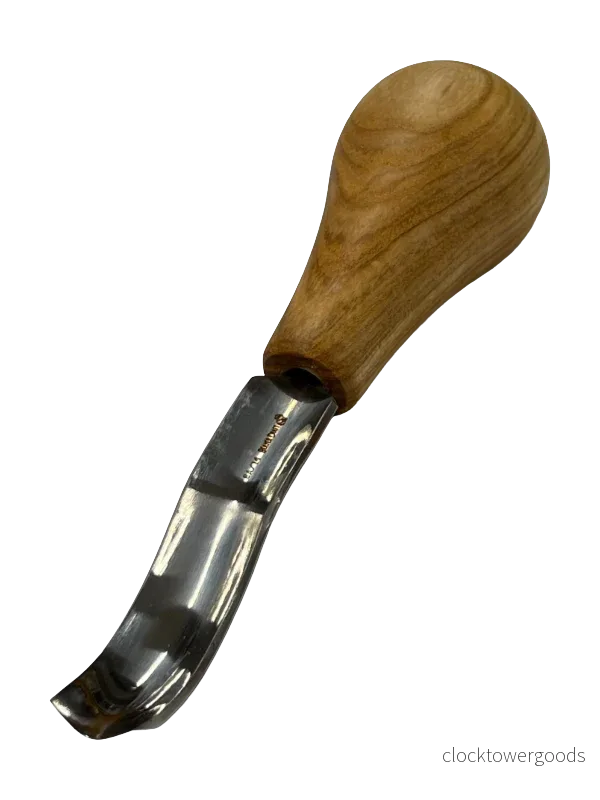 Träsniderijärn 75x14 mm – böjd skölp P8a/14 med kulhandtag