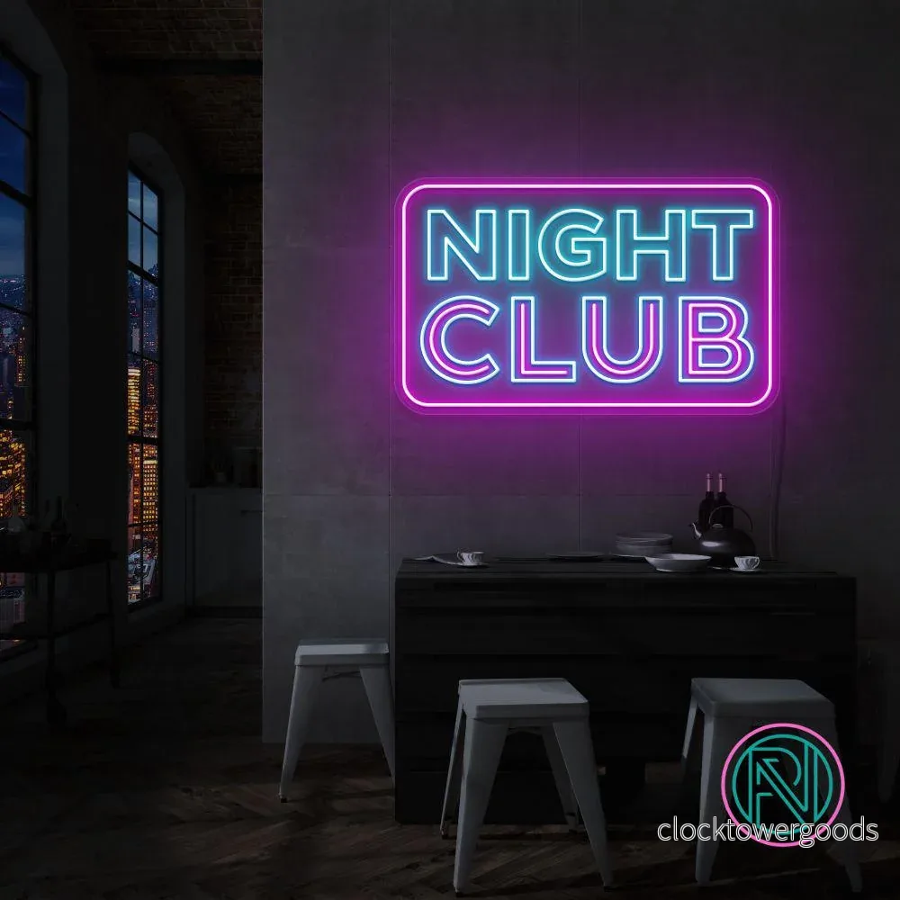 ”NIGHT CLUB” Led neonskylt. ”NIGHT CLUB” Led neonskylt.