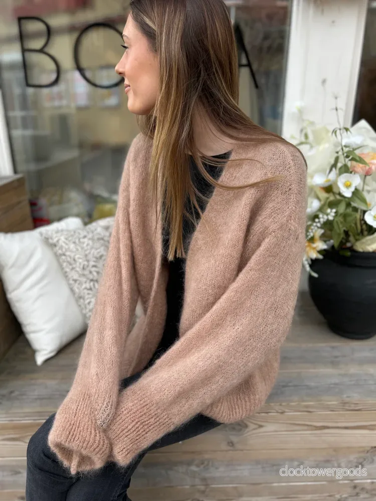 Mohair Kofta Kort, Ljus Kamel - Bild 2