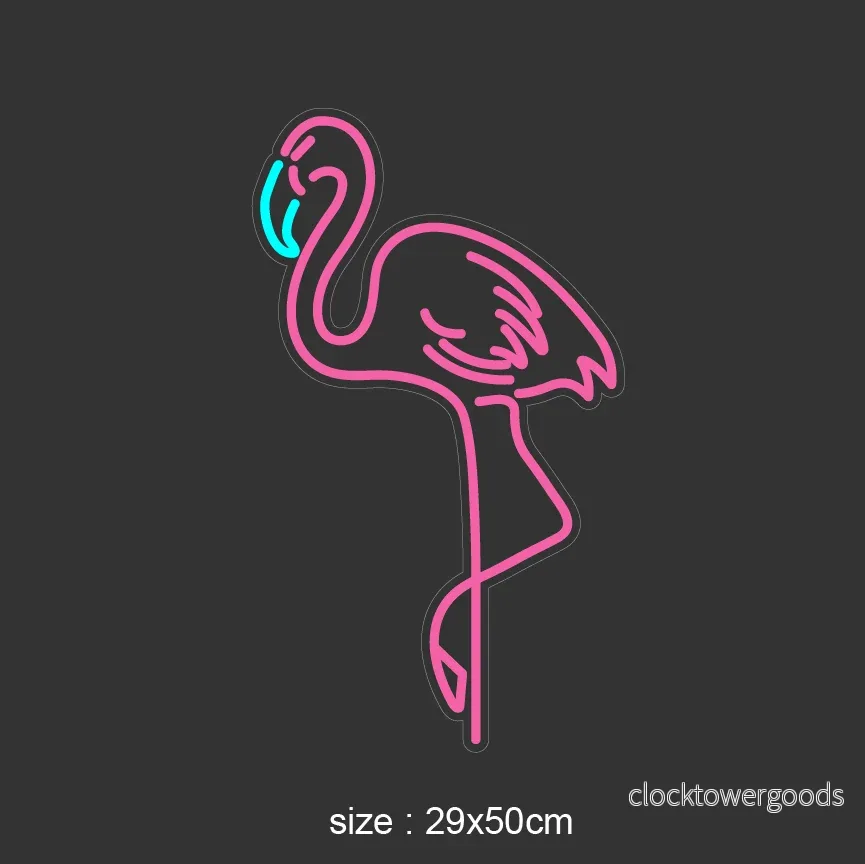 "Flamingo Tropisk" Led neonskylt - Bild 2