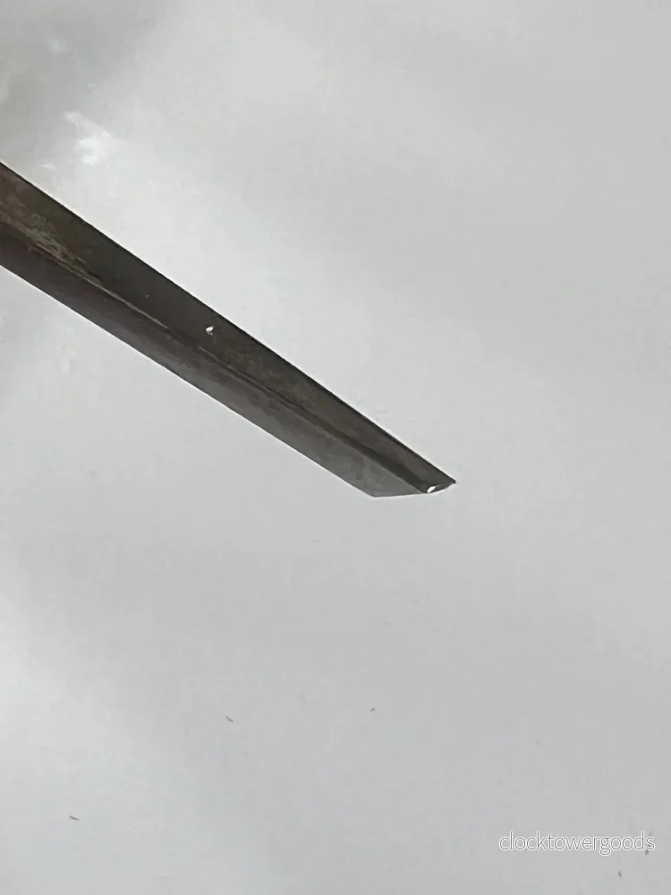 Träsniderijärn 75x1mm rakt, platt stämjärn P1/01 med kulhandtag - Bild 3