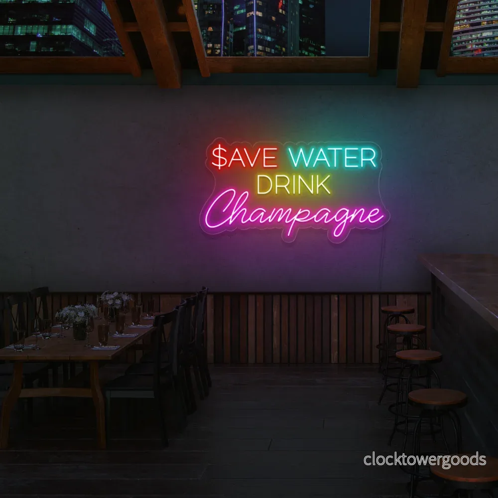 "SAVE WATER" Led neonskylt