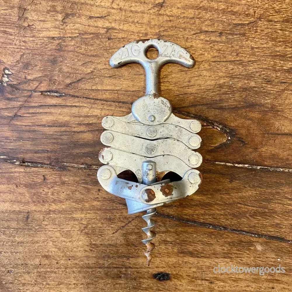 Vintage French Zig-Zag Corkscrew – Marked 42 Vintage French Zig-Zag Corkscrew – Marked 42