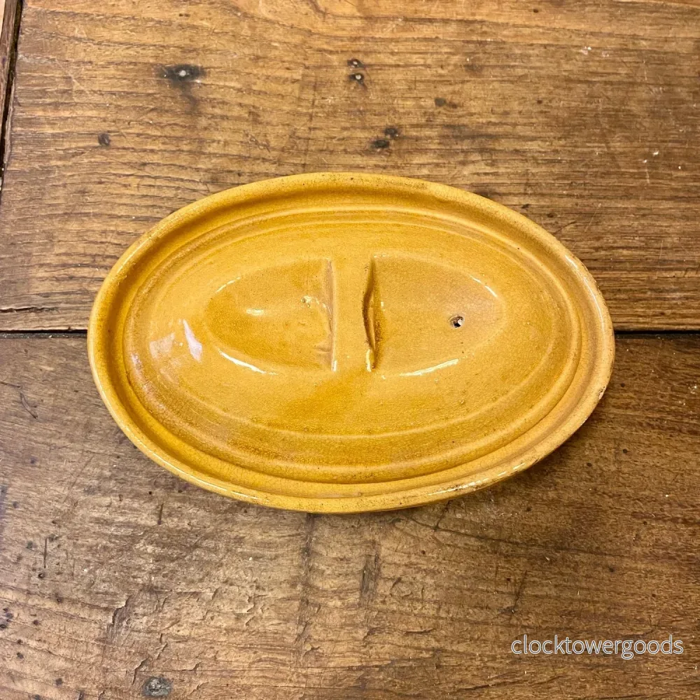 Vintage French Stoneware Terrine – Ochre Yellow Vintage French Stoneware Terrine – Ochre Yellow