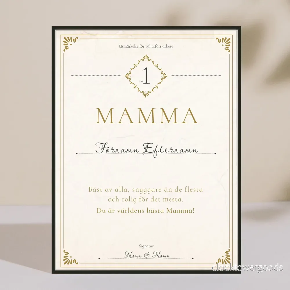 Mamma Diplom - Personlig Poster - Bild 3