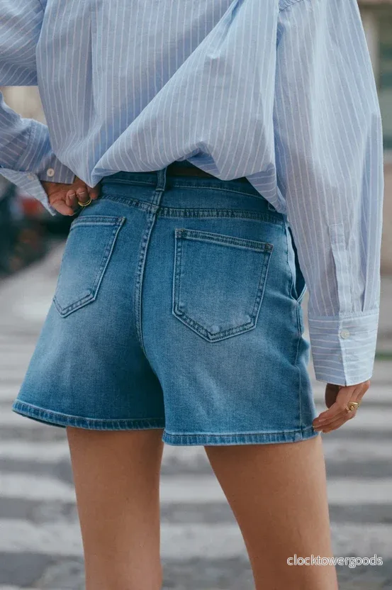 Daphia Jeansshorts, Ljusblå - Bild 2