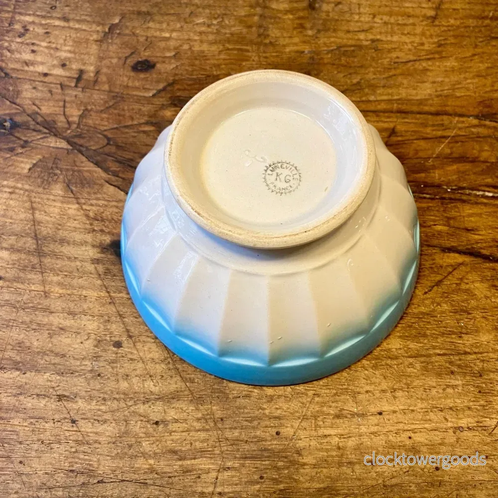 Vintage French Lunéville Café au Lait Bowl – Blue & White
