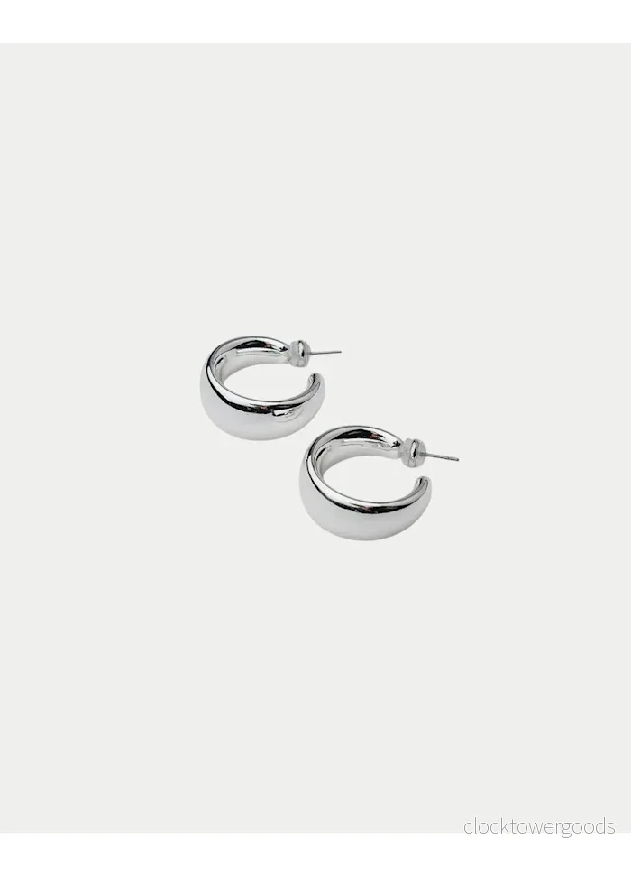 Hoops M, Örhängen, Silver