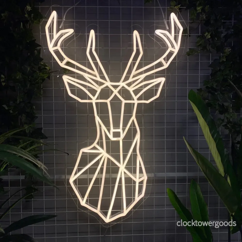 "RainDeer" Led neonskylt. Warm white. - Bild 3